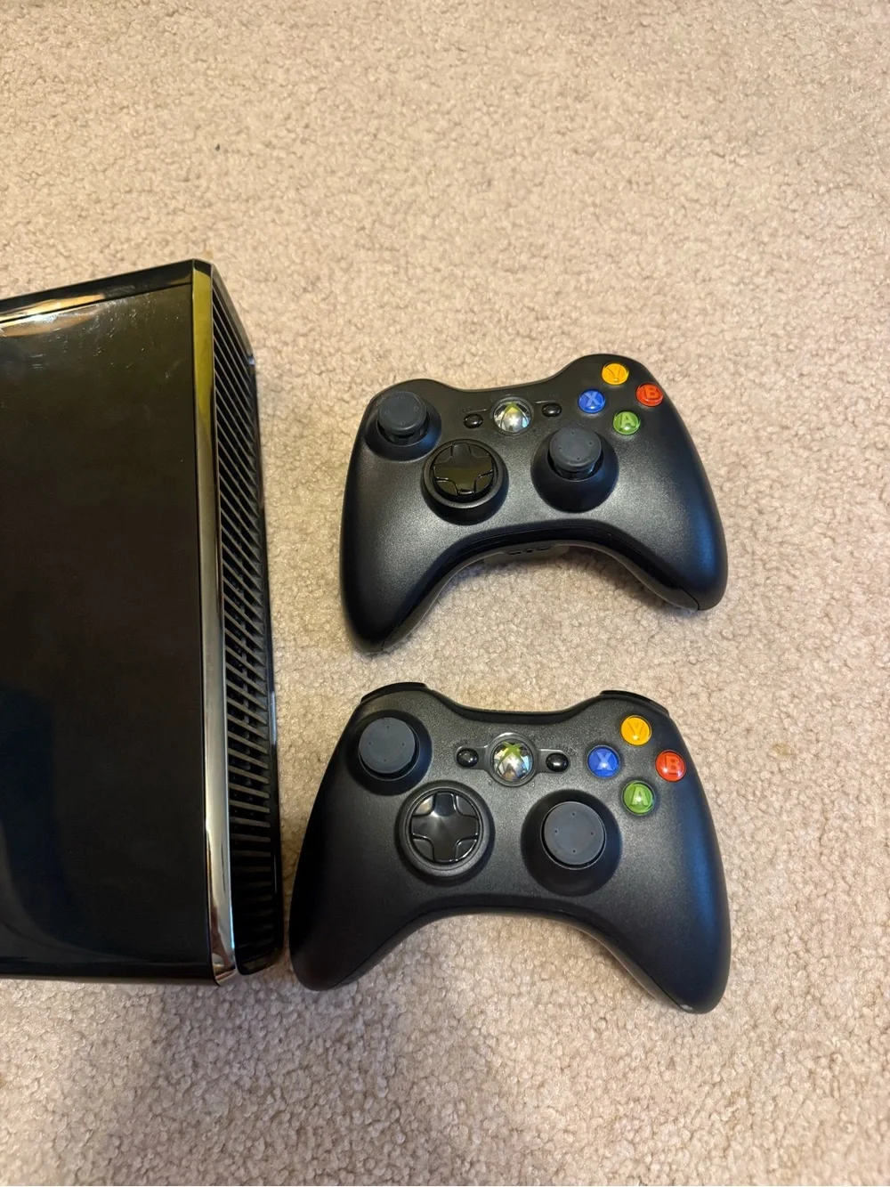 Microsoft Xbox 360 Console in Black with Silver Accents